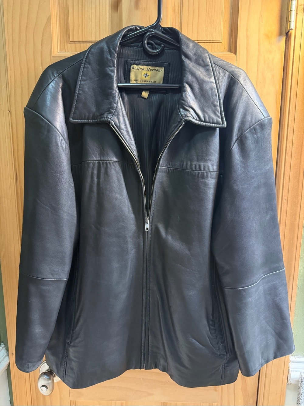 Boston Harbour Men's Black Leather Jacket